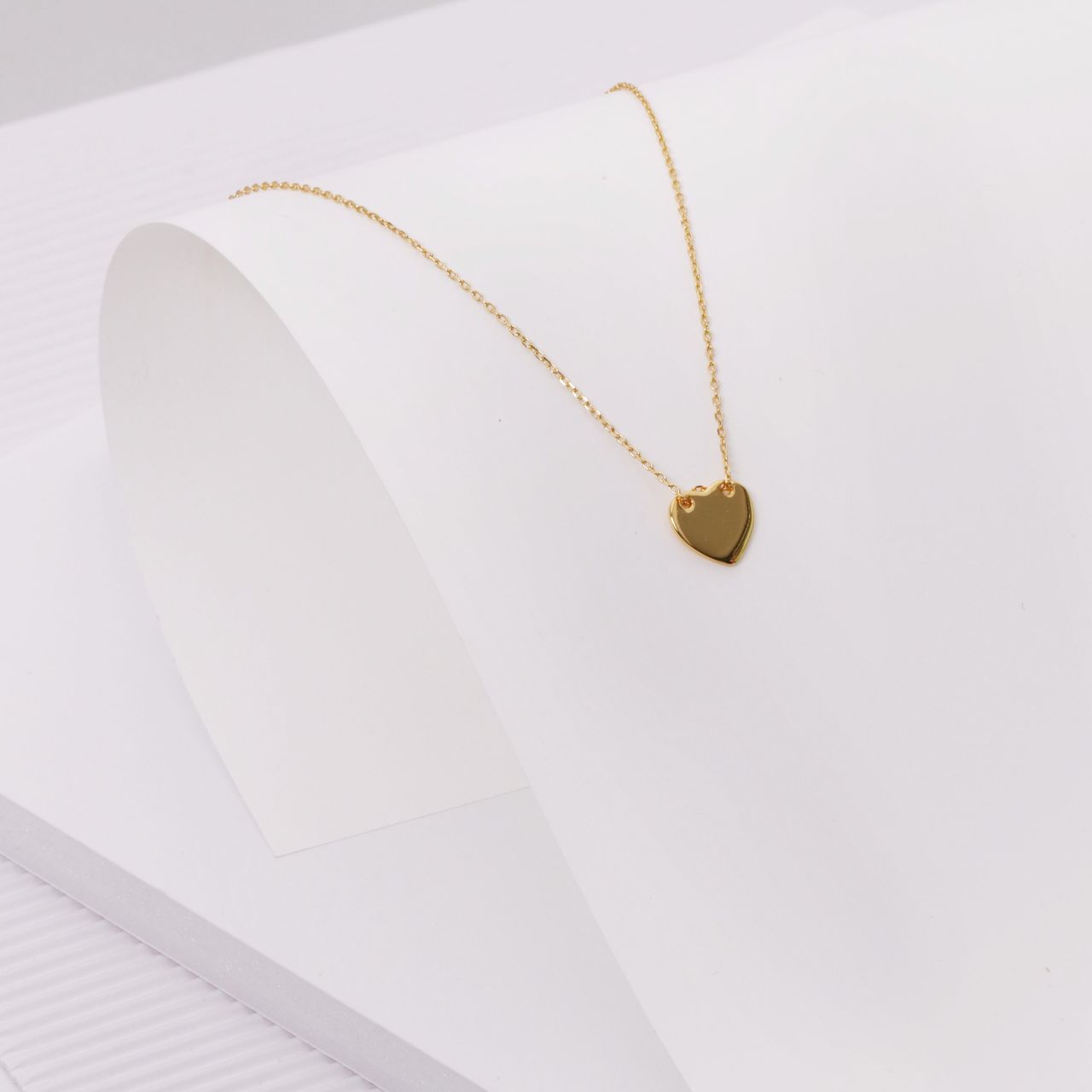 Zilveren goldplated naamketting met hanger hart voor dames