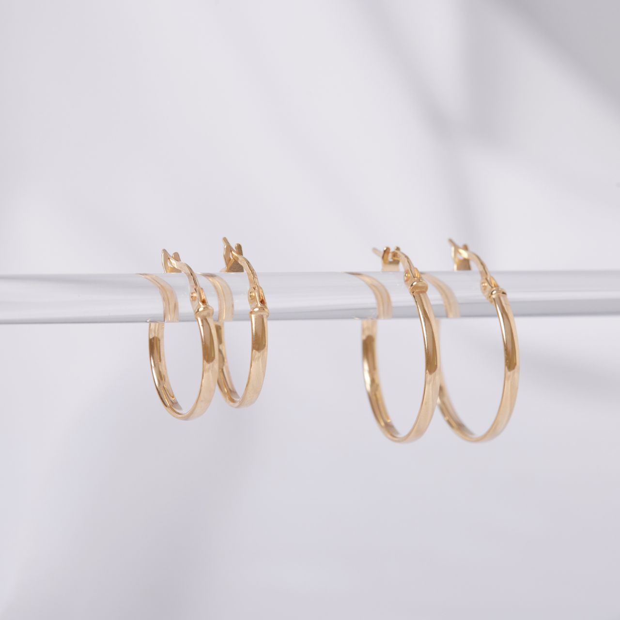 Ohrringe, 585 Gelbgold, 15 mm