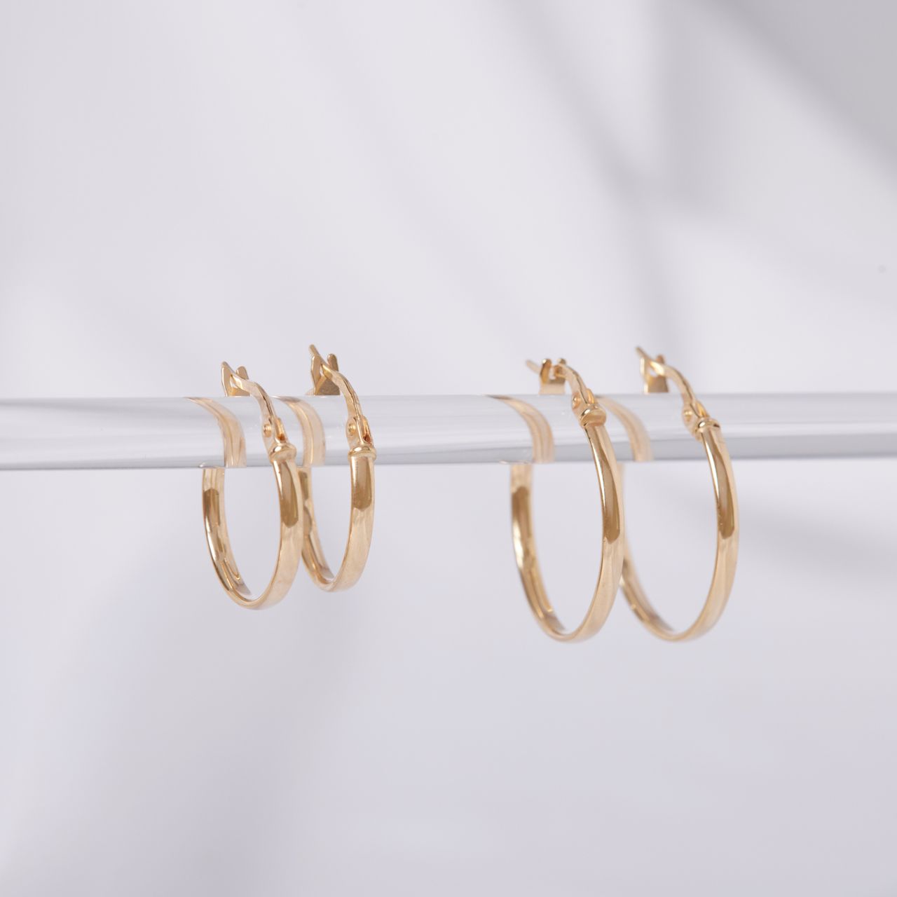 Ohrringe, 585 Gelbgold, 20 mm