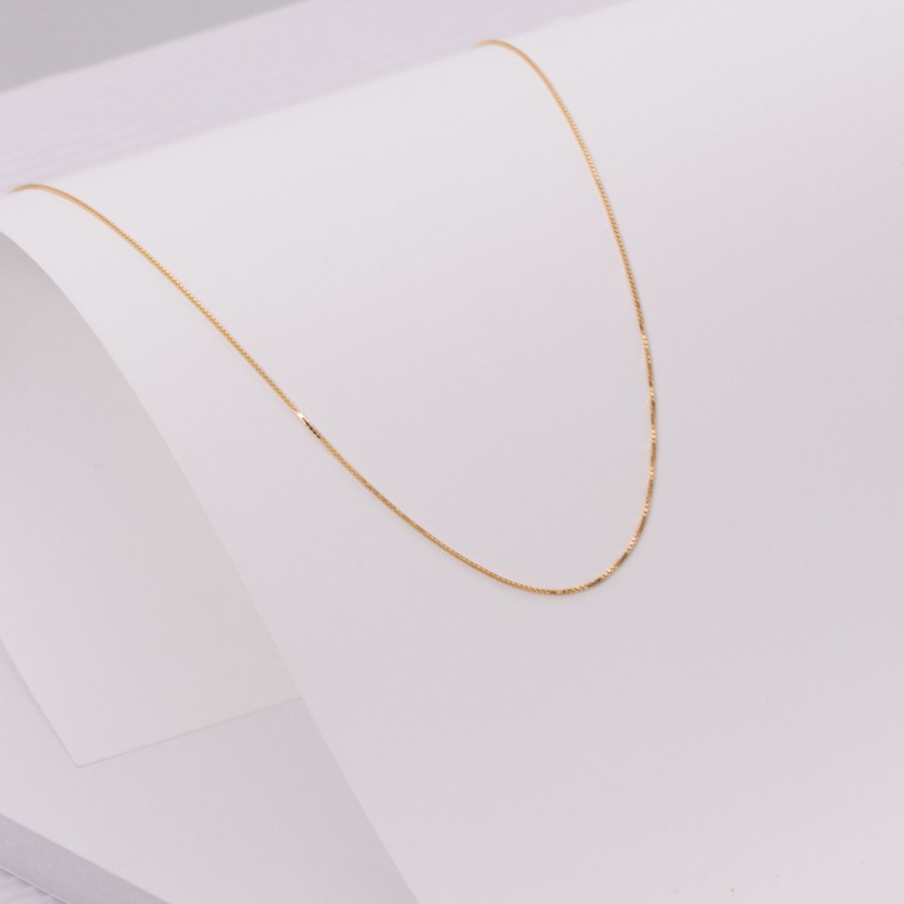 Halskette, 585 Gelbgold, venezianisches Glied, 0,55 mm