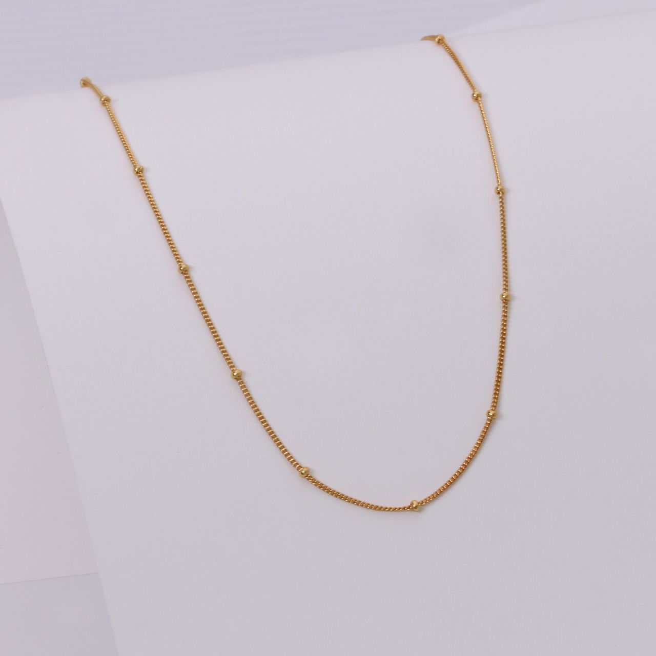Zilveren goldplated basisketting ketting