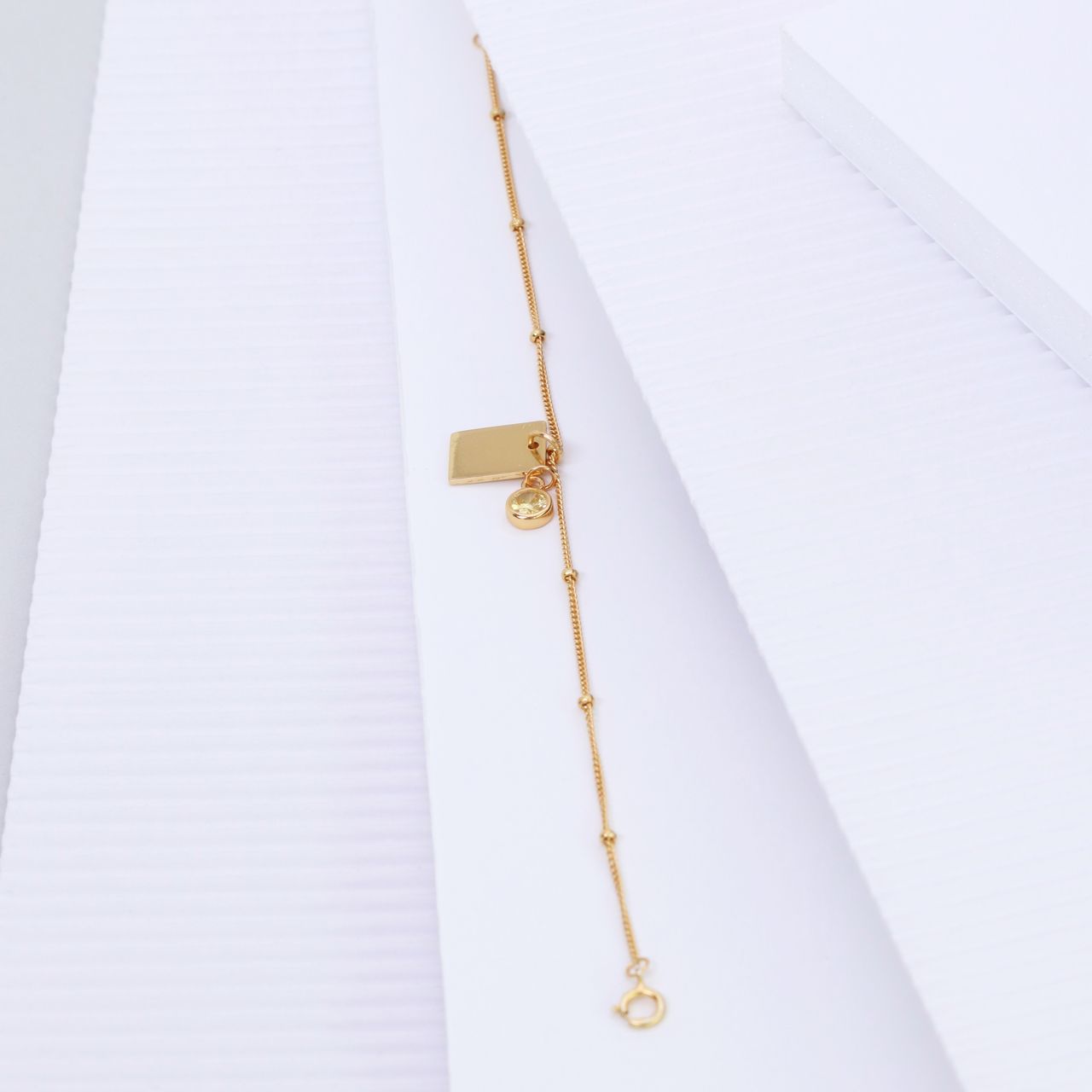 Zilveren goldplated fantasiearmband voor dames