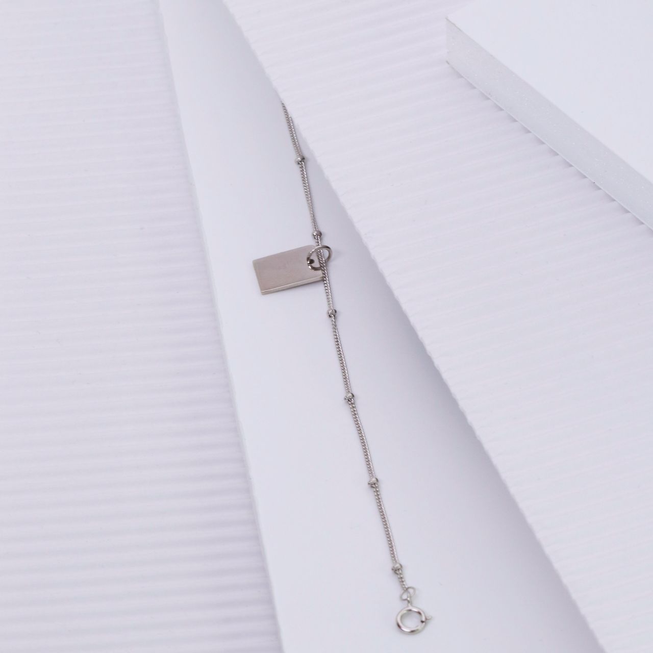 Zilveren hanger tag Mix&Match ketting/armband