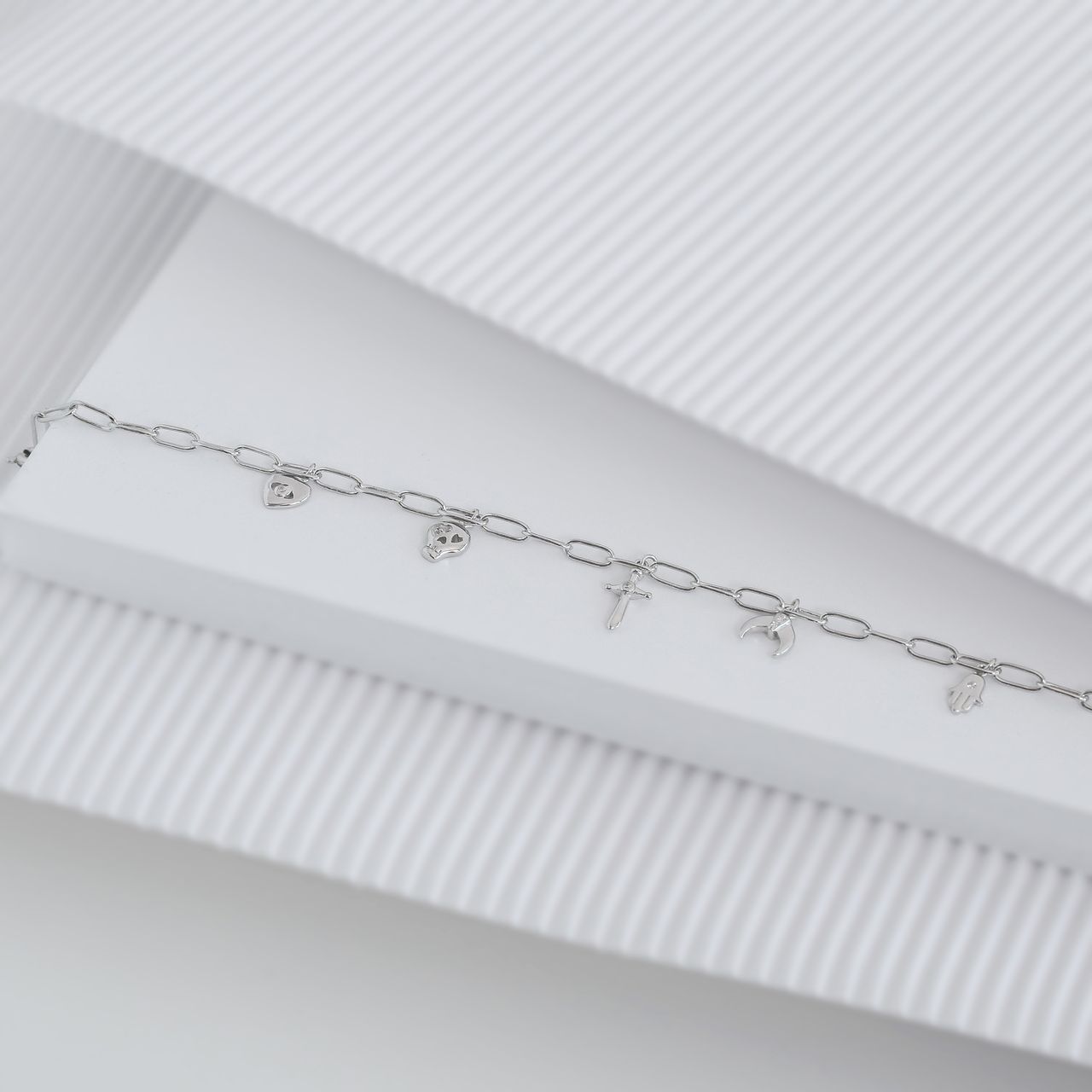 Zilveren bedelarmband symbols