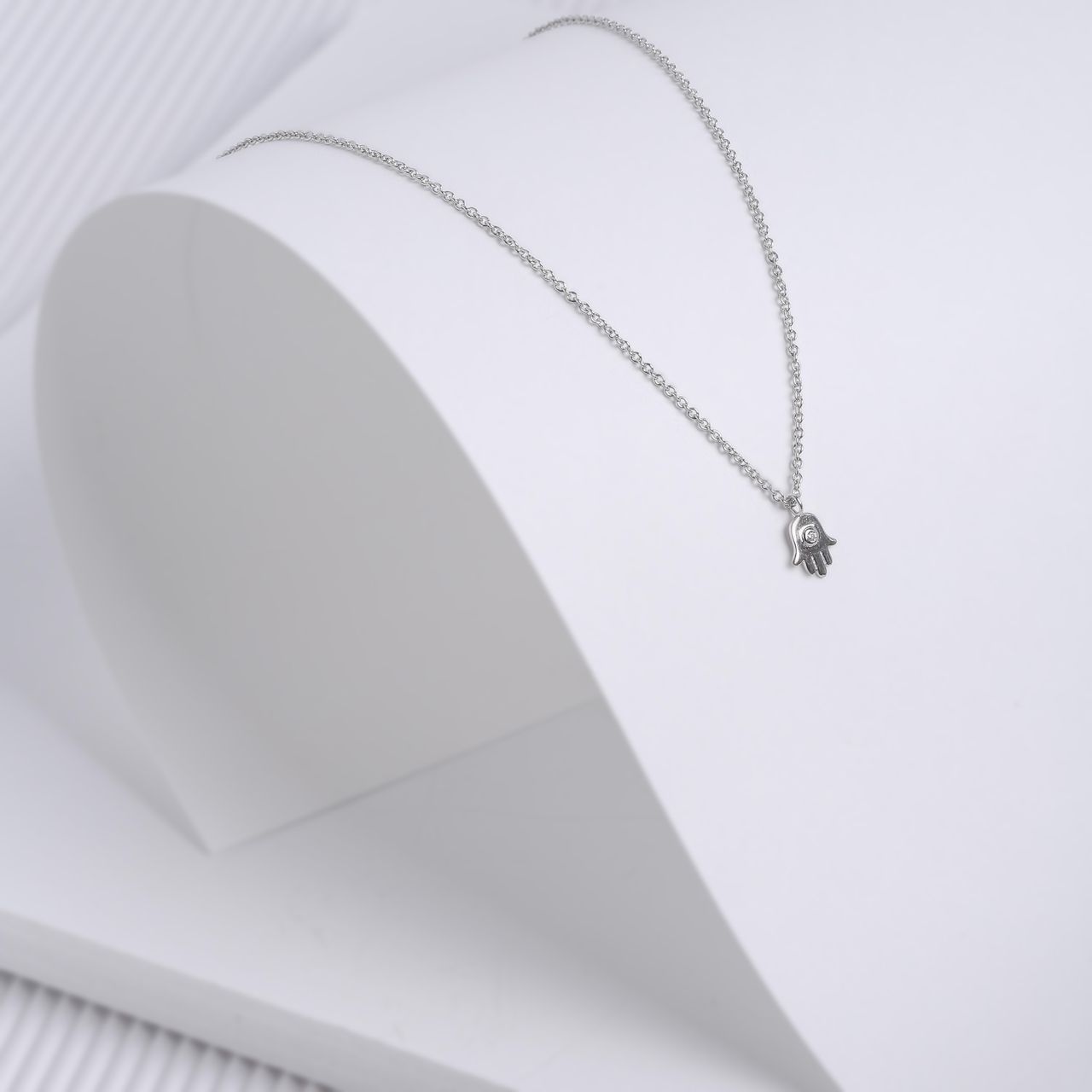 Zilveren ketting met hanger Hamsa