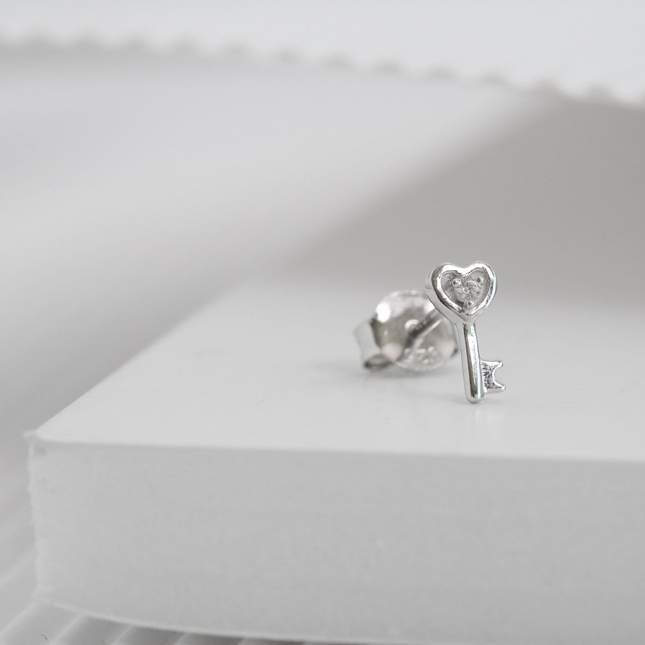 Ohrstecker, 925 Silber, Schlüssel