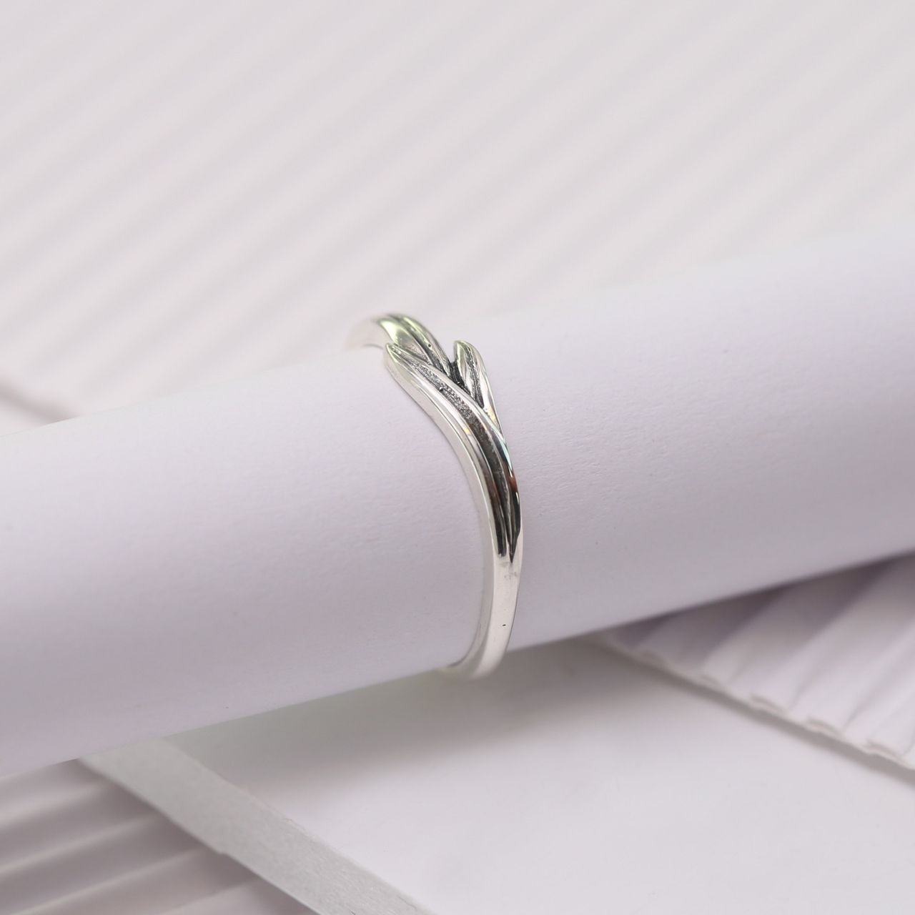 Ring, 925 Silber, Blatt, Bali Treasures