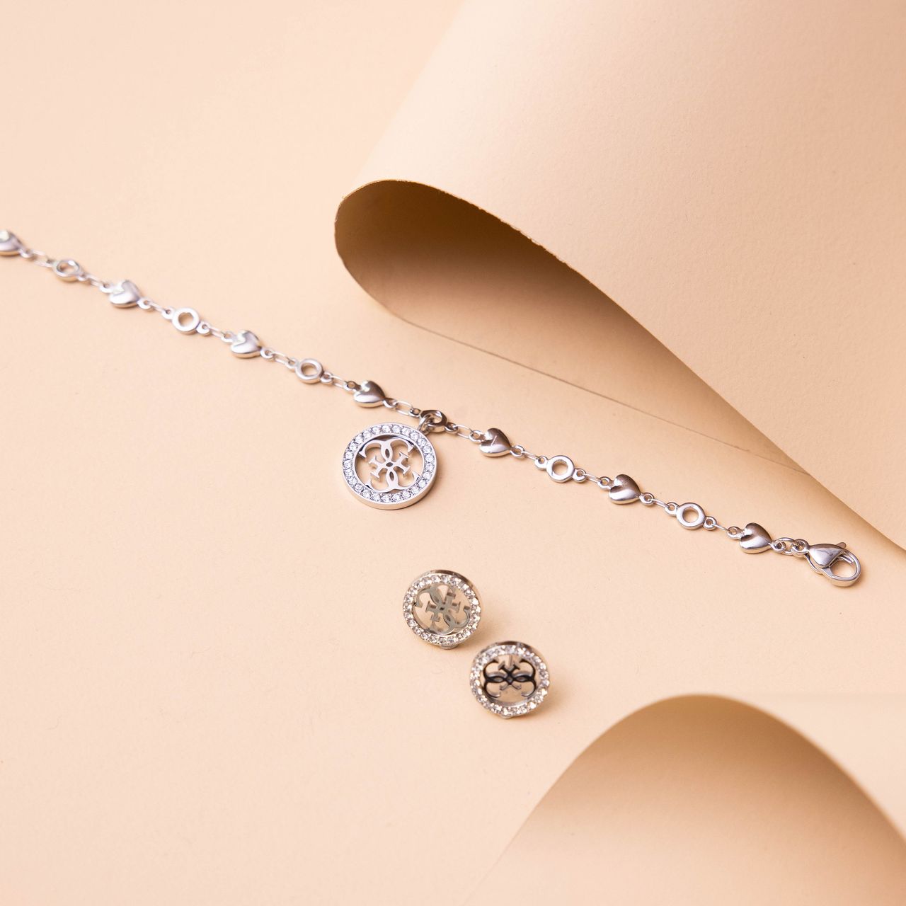Guess stainless steel oorbellen 4G TROPICAL SUN
