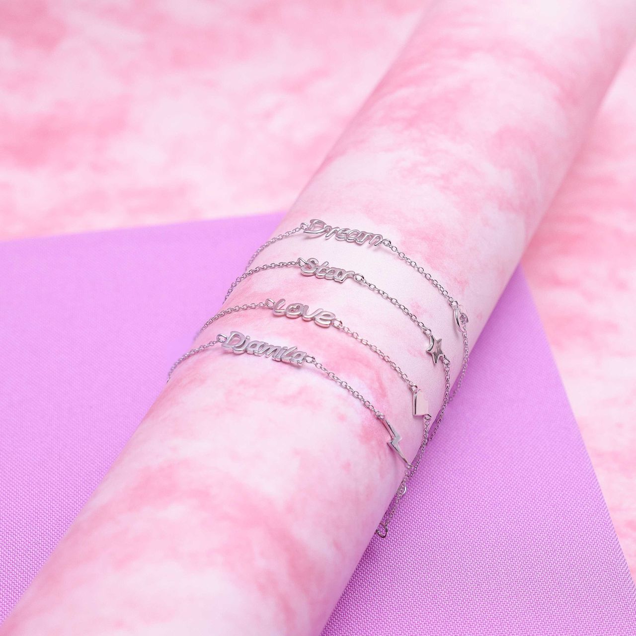 Zilveren armband star