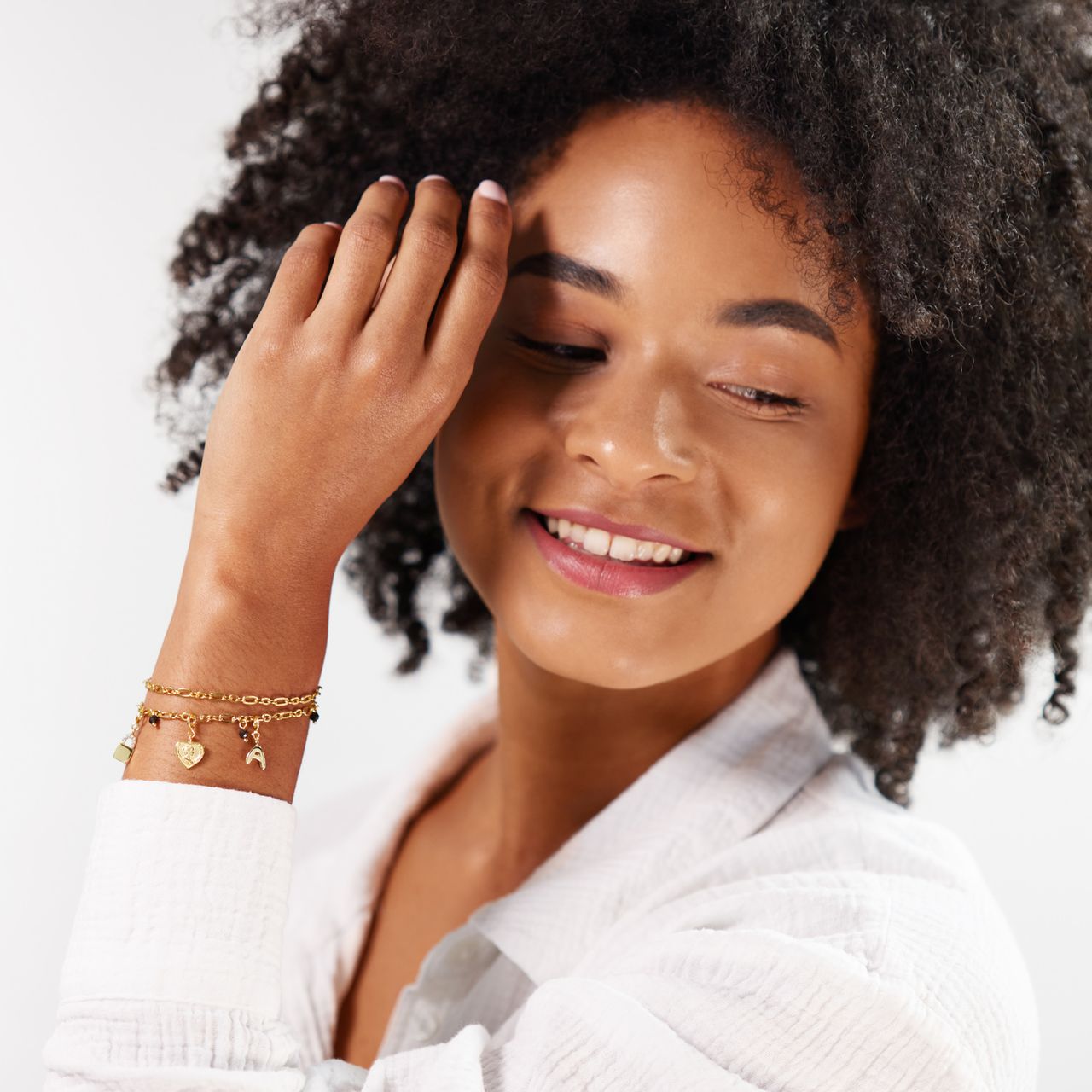 Zilveren goldplated bedel slotje Mix&Match