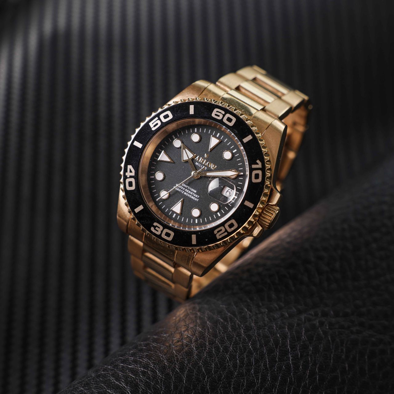 Marlow Miller Armbanduhr mit goldfarbenem Edelstahlarmband