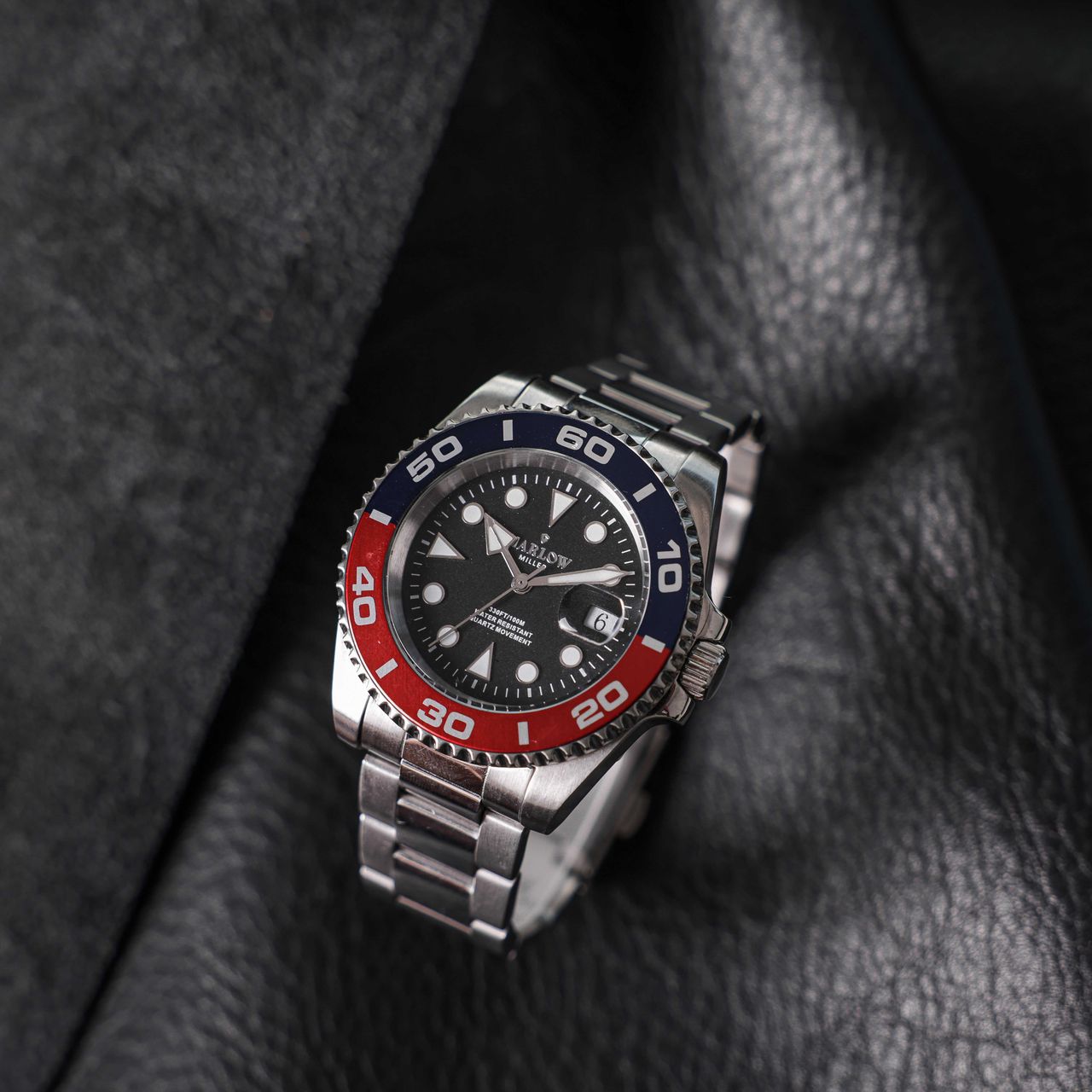 Marlow Miller Armbanduhr mit Edelstahlgehäuse und -armband