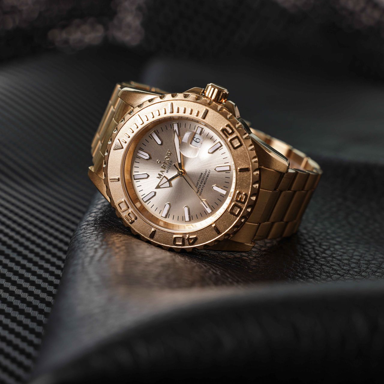 Marlow Miller Armbanduhr mit goldfarbenem Edelstahlarmband