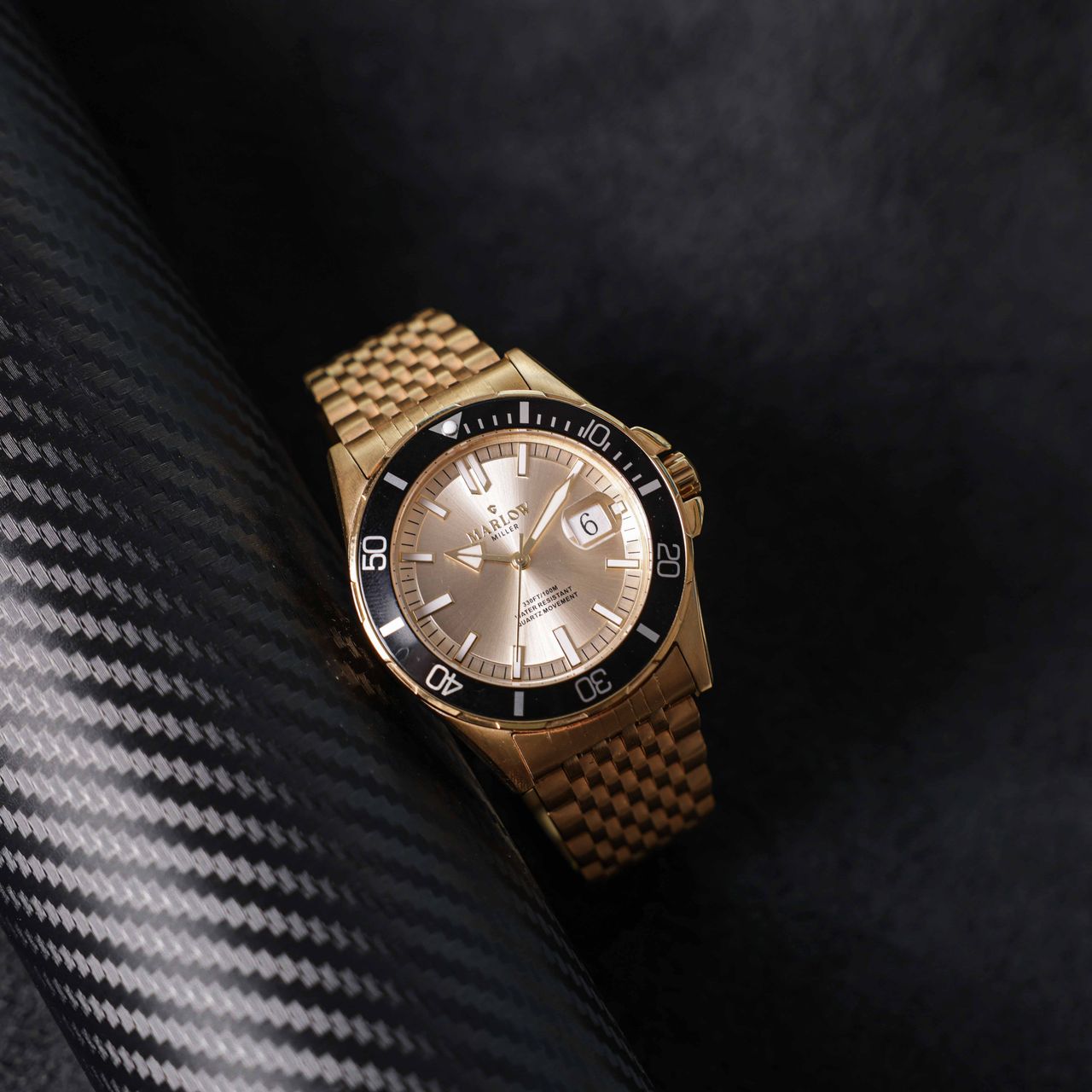 Marlow Miller Armbanduhr mit goldfarbenem Armband