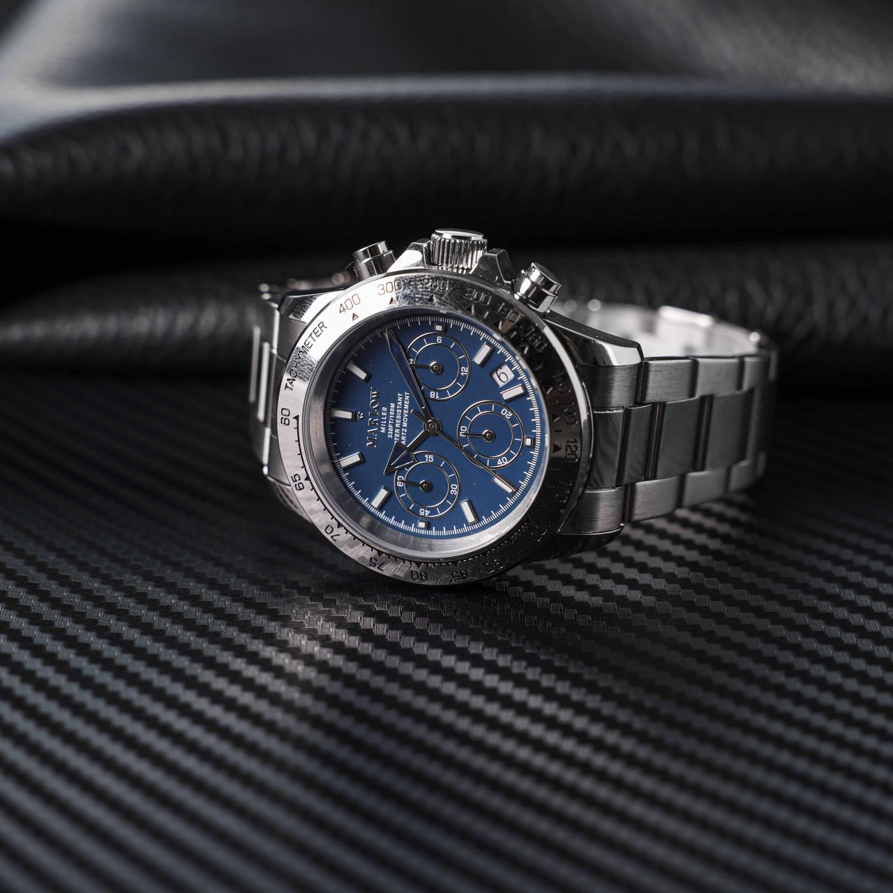 Marlow Miller chronograaf horloge met stainless steel band