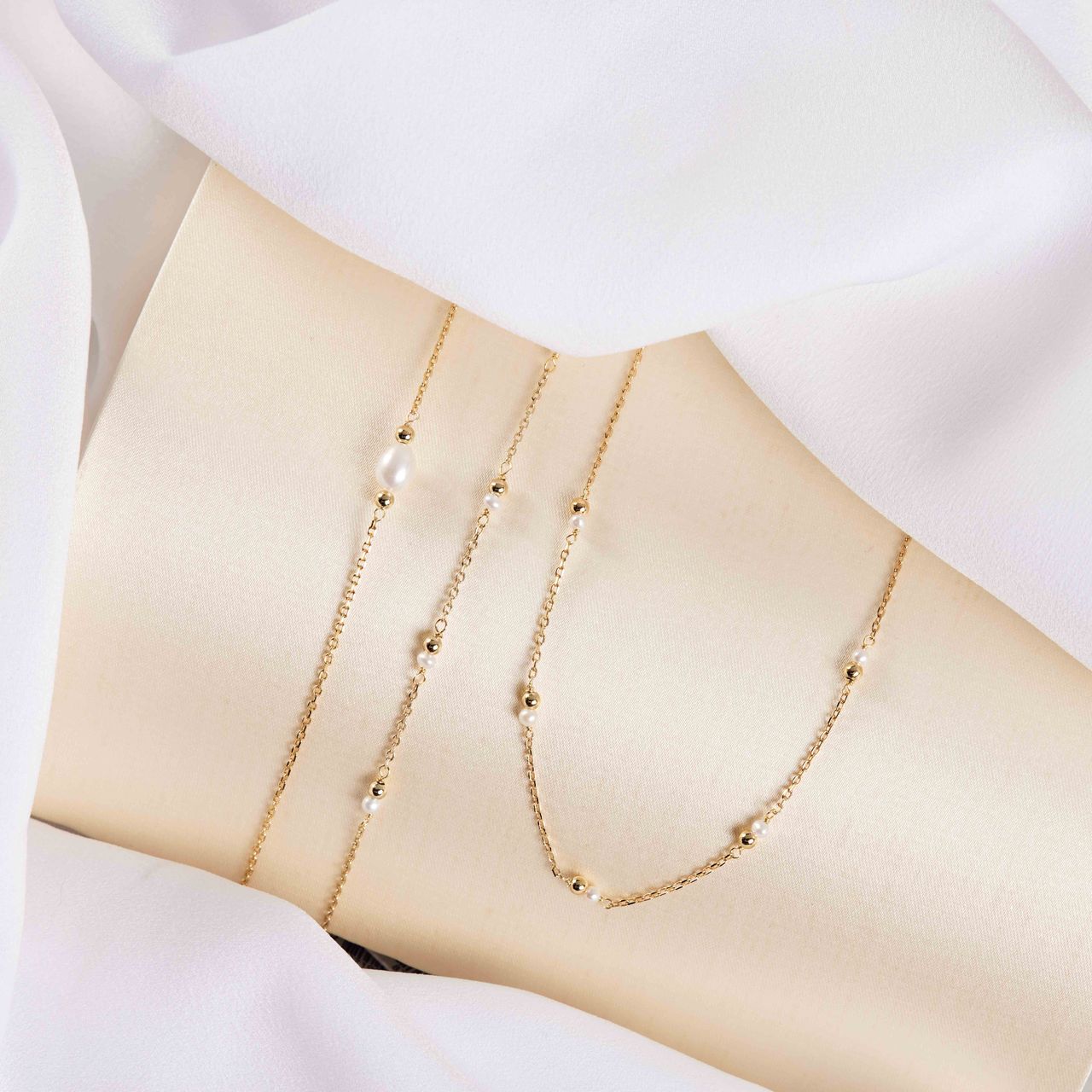 Zilveren goldplated ketting met hanger met parel voor dames