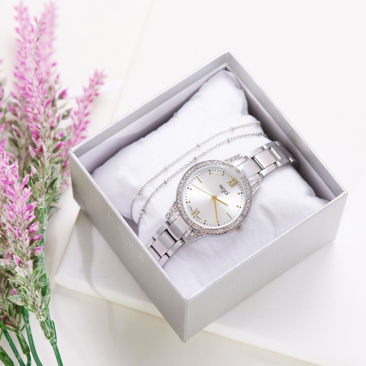 Regal Set Dameshorloge bicolour met armbanden RG3040-01