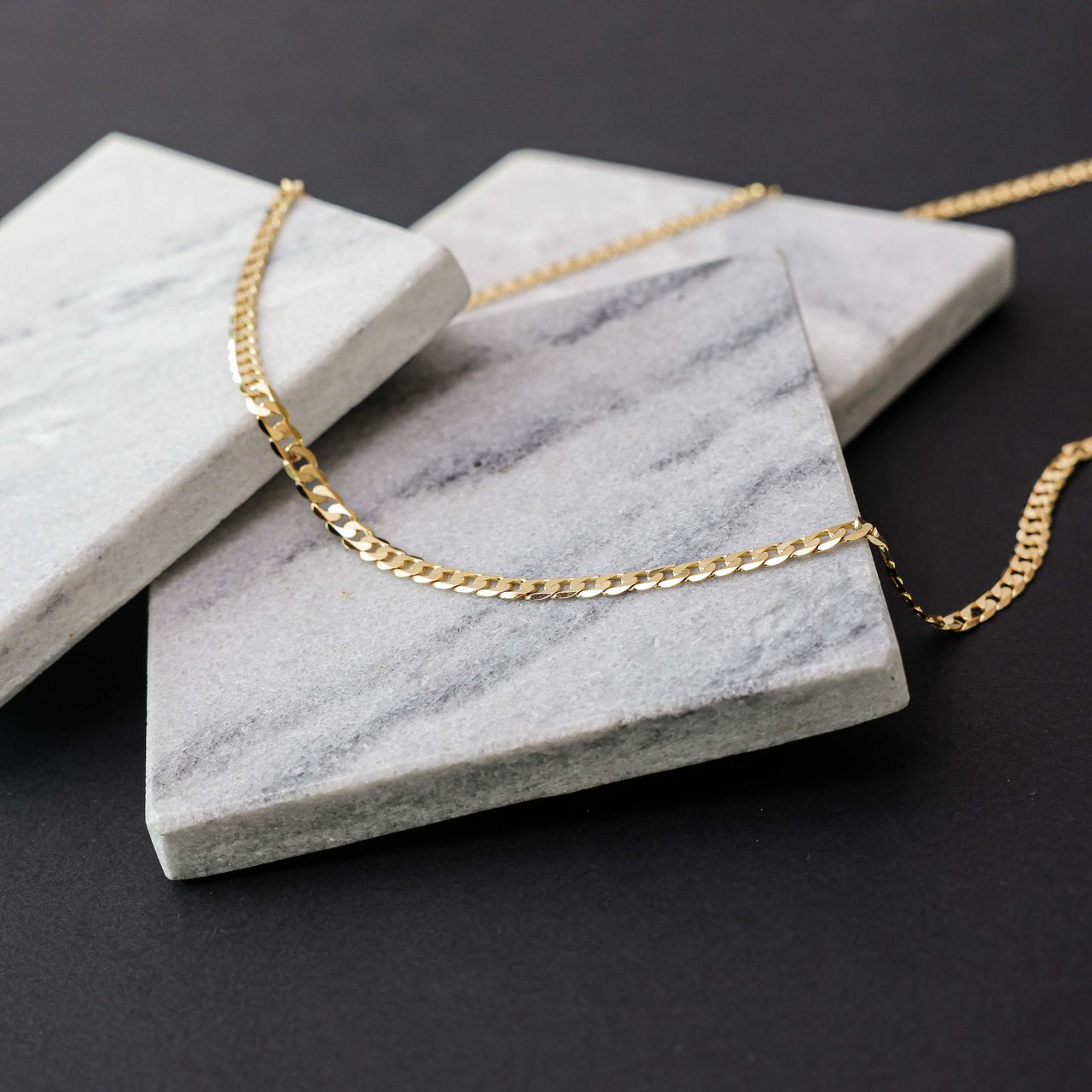 9 karaat ketting met diamond cut gourmet schakel 4,5mm voor heren