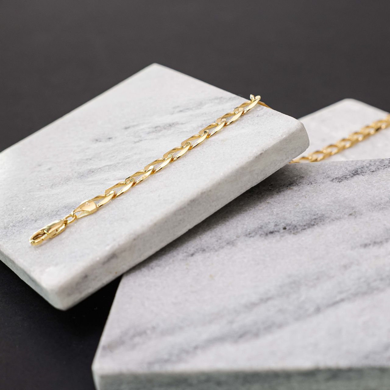 Armband, 375 Gold, mit Gourmetglied, 7 mm