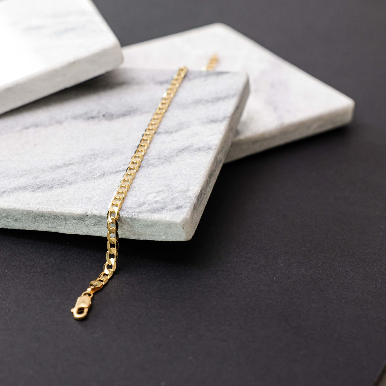 Armband, 375 Gold, mit Gourmetglied, 4,5 mm