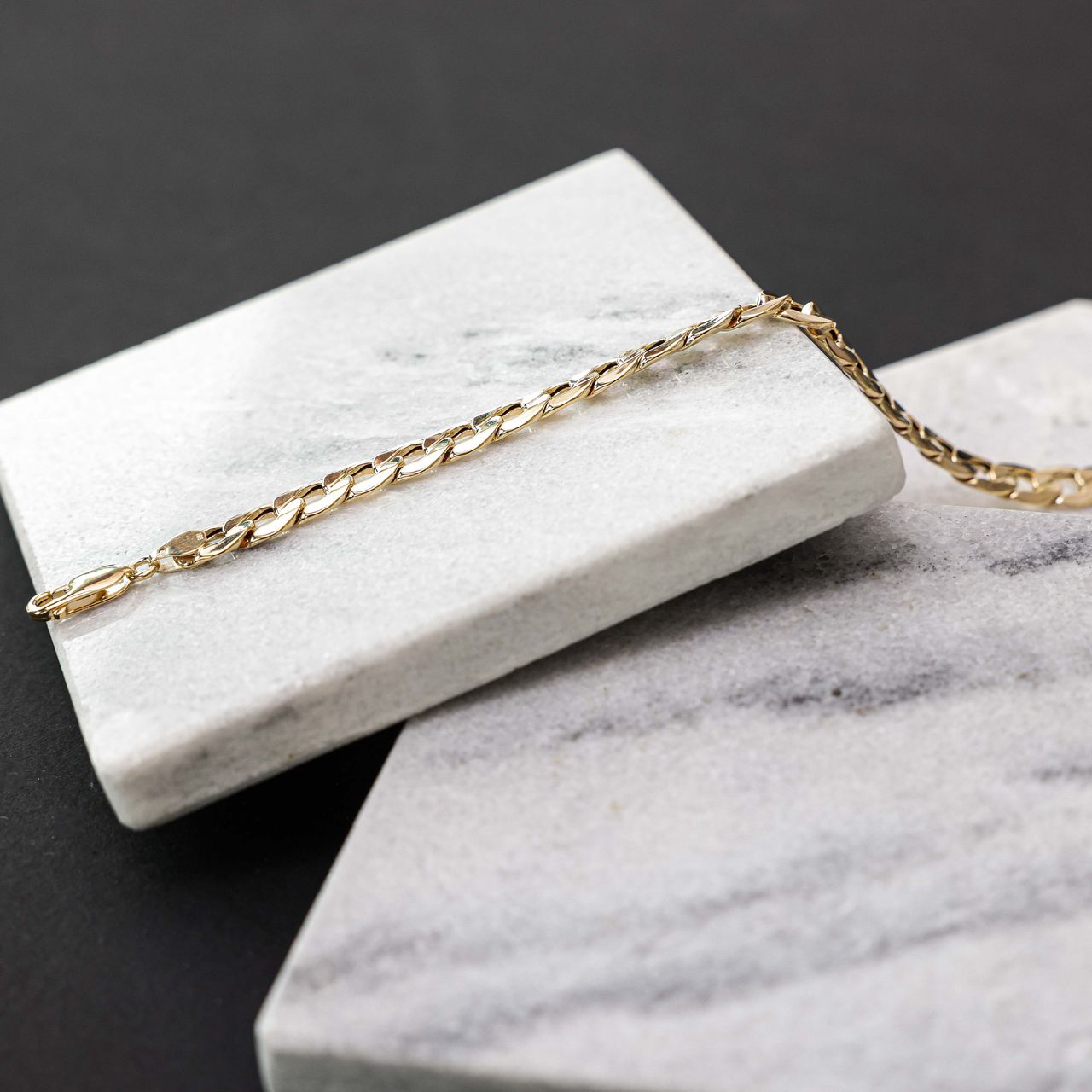 Armband, 375 Gold, mit hohlem Gourmetglied, 7,9 mm