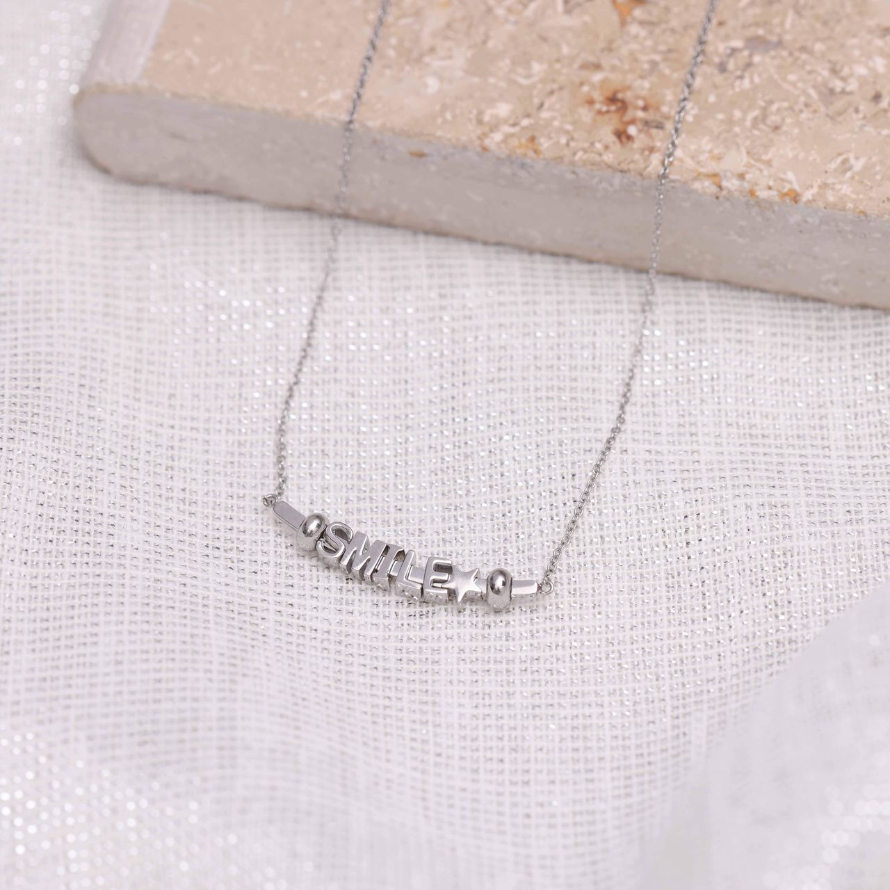 Gerecycled stalen ketting bar voor charms voor dames