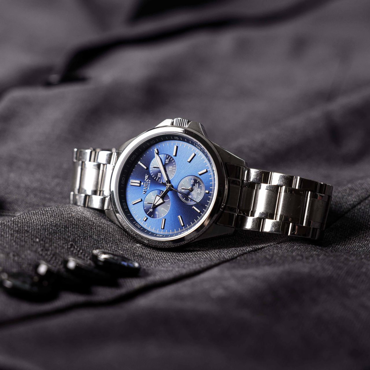 Marlow Miller chronograaf horloge met stainless steel band