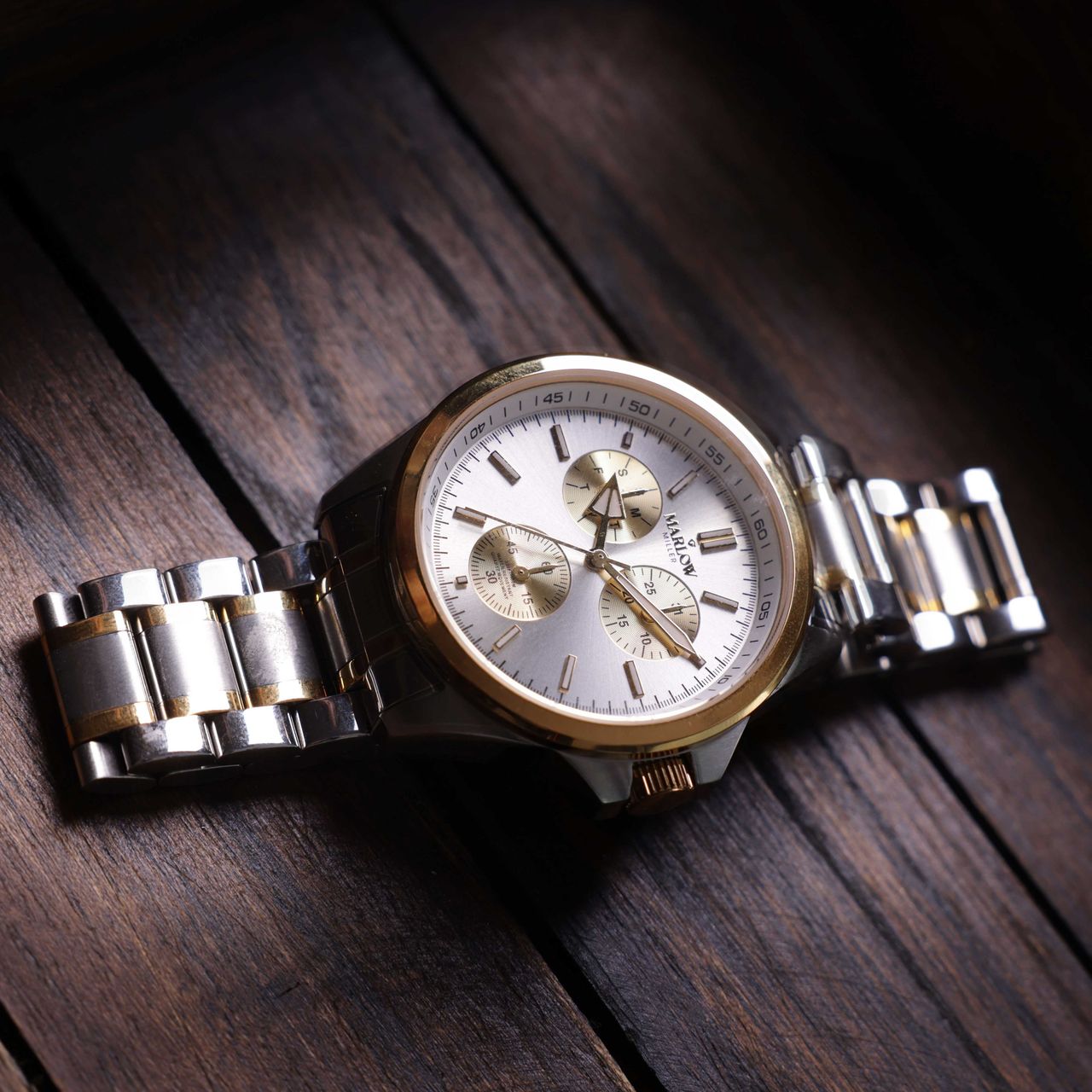 Marlow Miller chronograaf horloge met stainless steel band