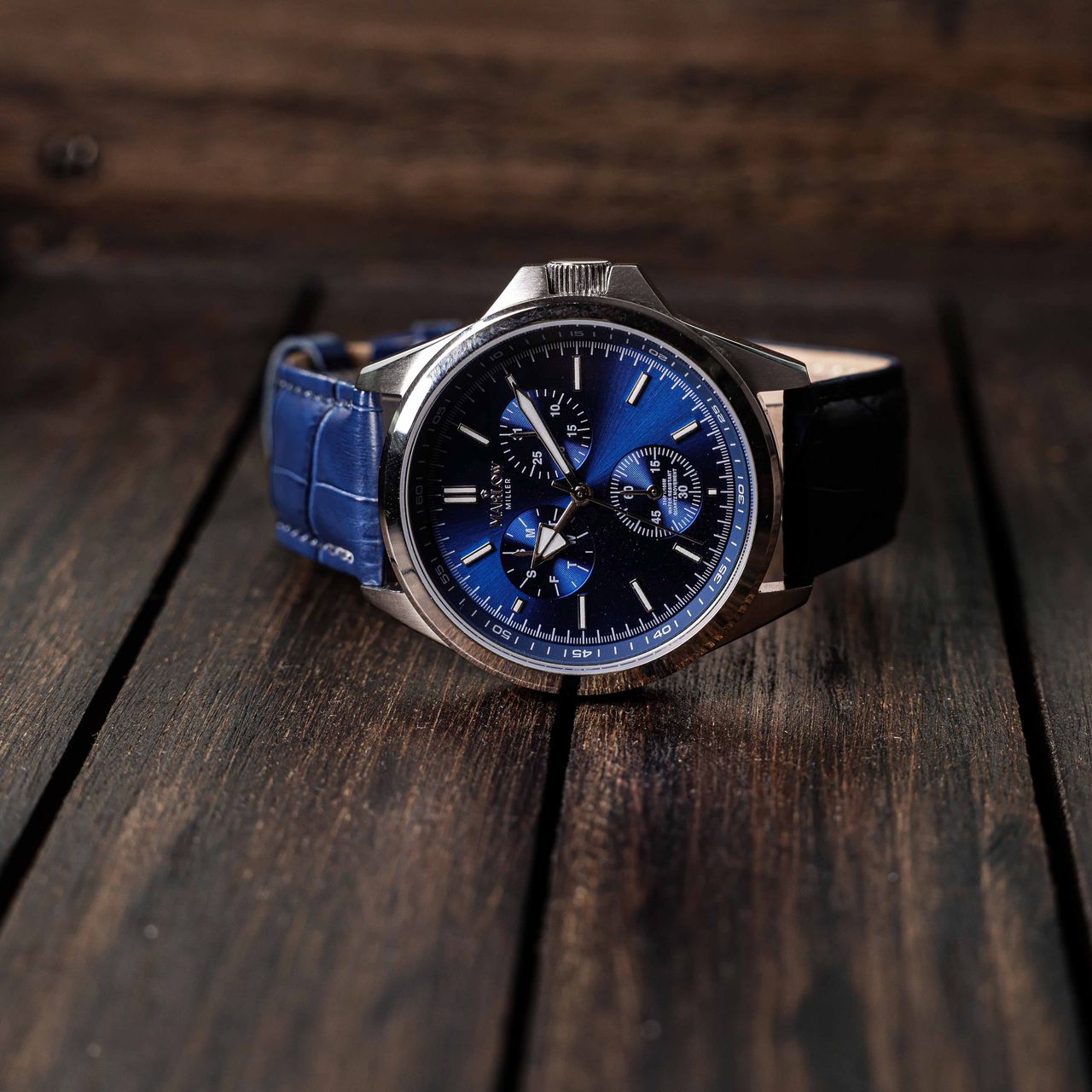 Marlow Miller Chronograf Armbanduhr mit Lederarmband