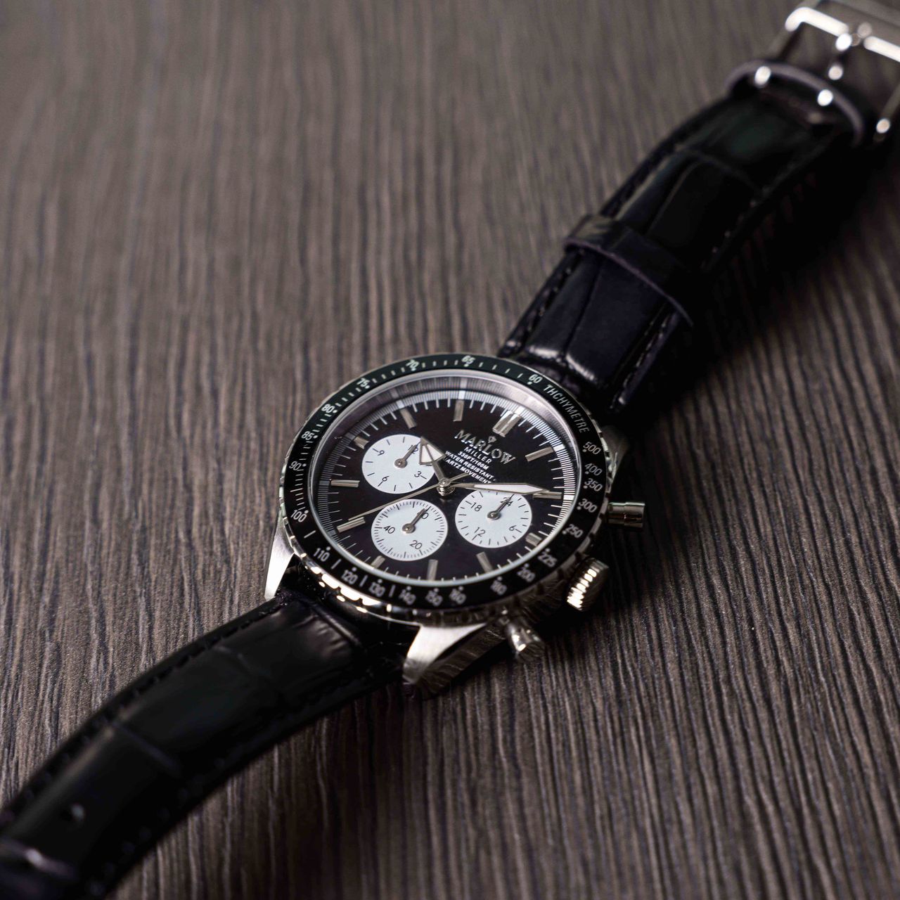 Marlow Miller chronograaf horloge met leren band