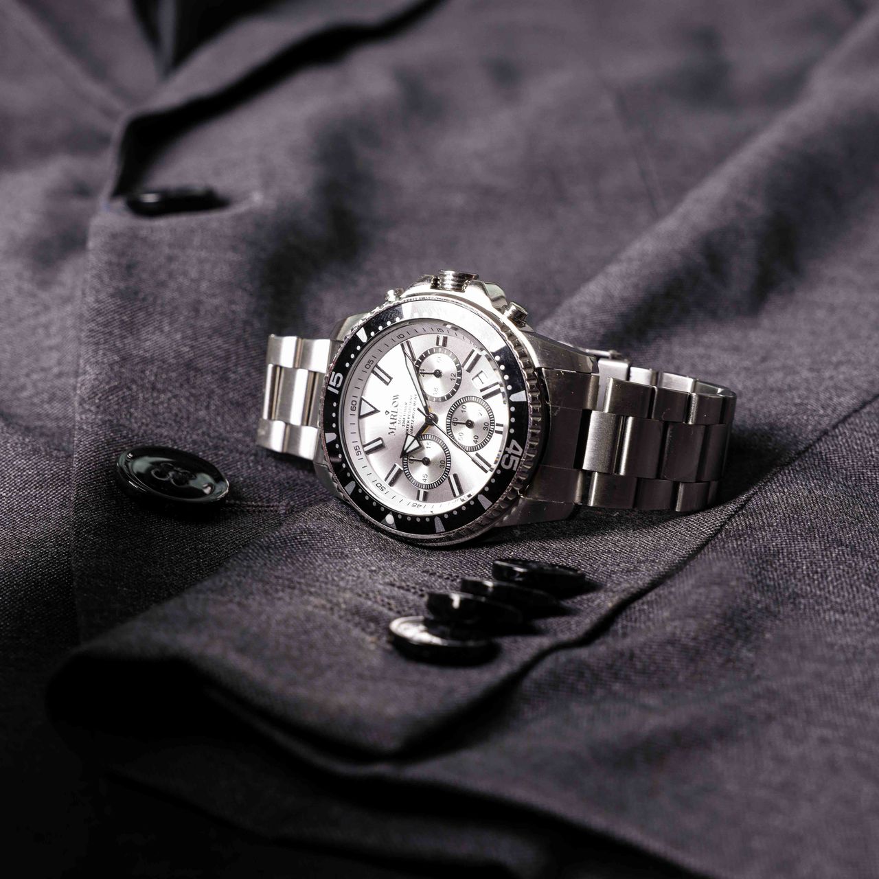 Marlow Miller chronograaf horloge met stainless steel band