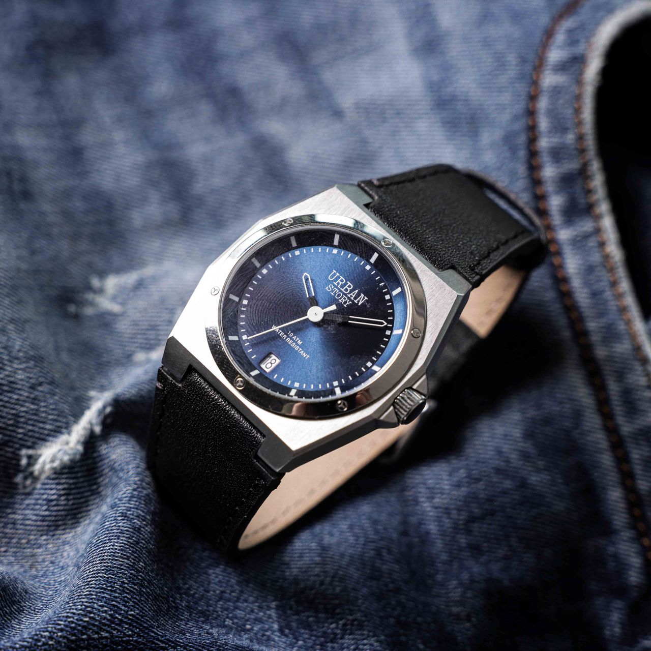 Urban Story Armbanduhr mit Lederband