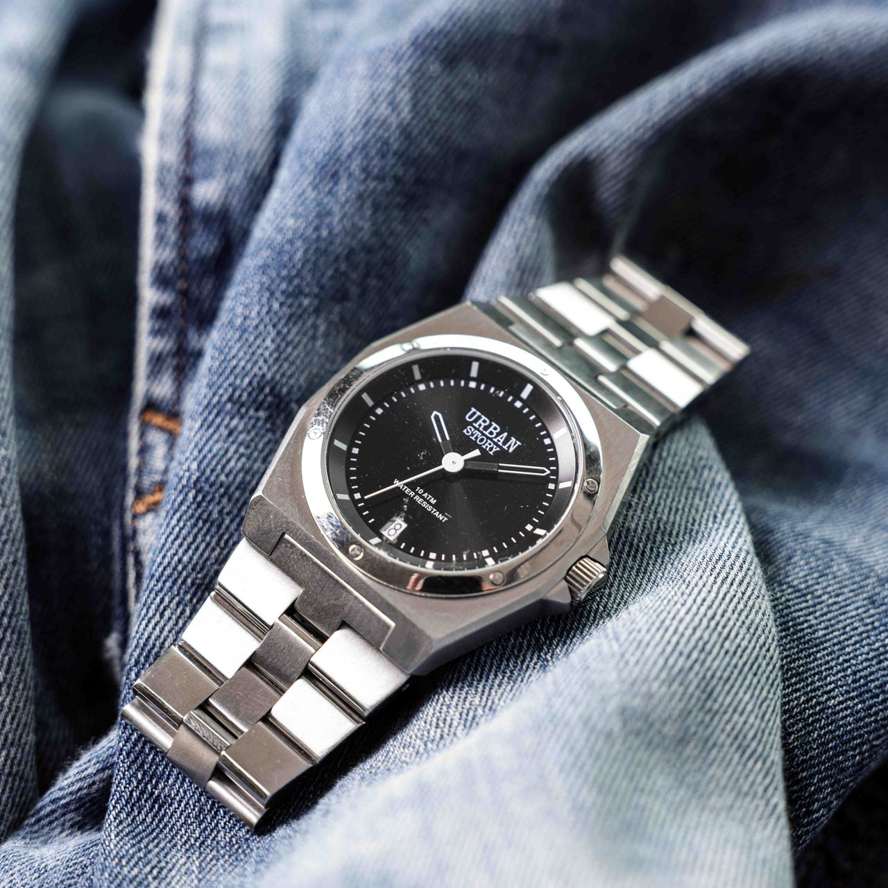 Urban Story Armbanduhr mit Edelstahlarmband