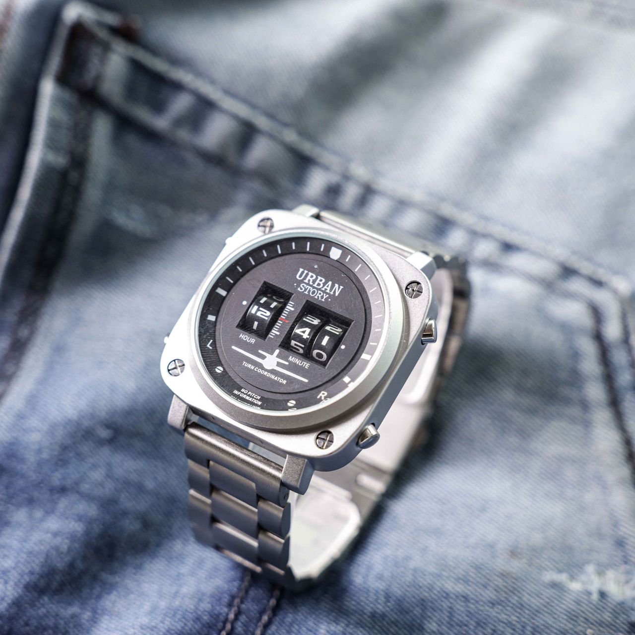 Urban Story horloge met stainless steel band