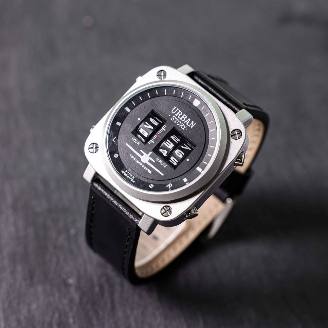 Urban Story horloge met leren band