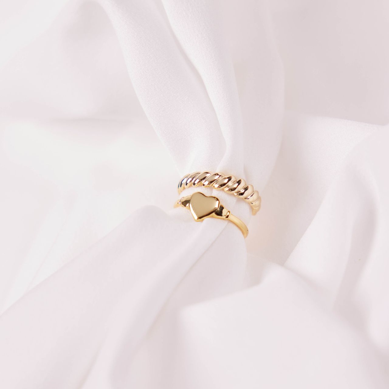 Zilveren goldplated ring voor dames