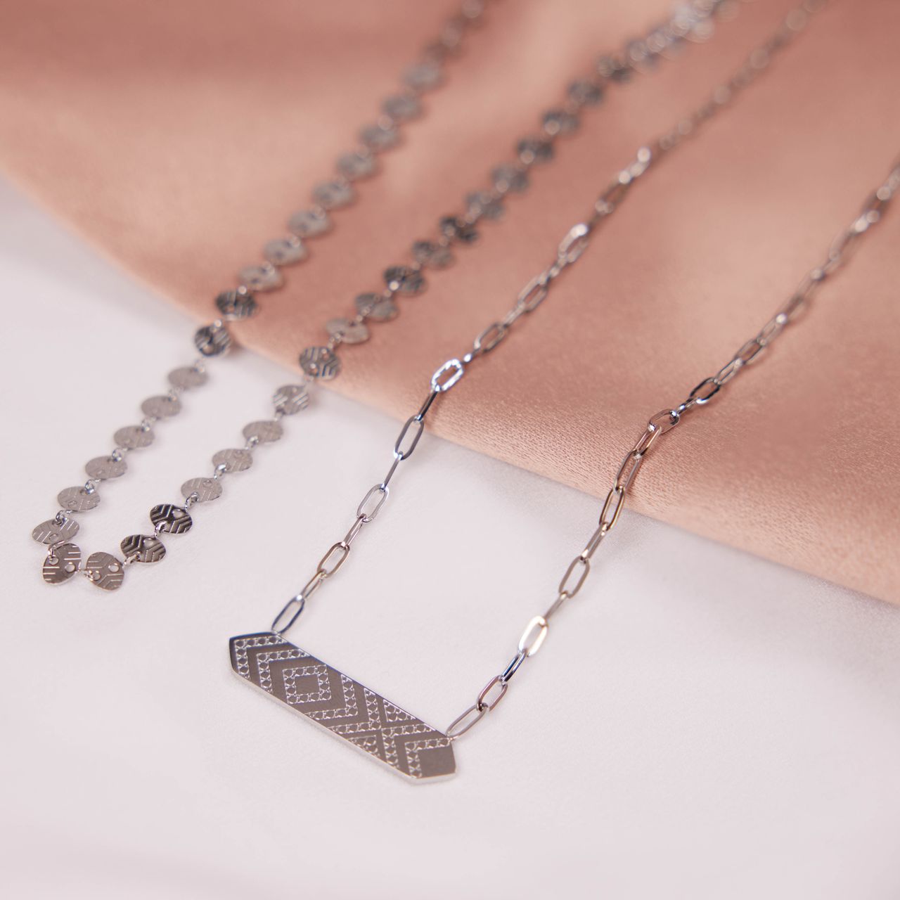 Stalen ketting met hanger voor dames