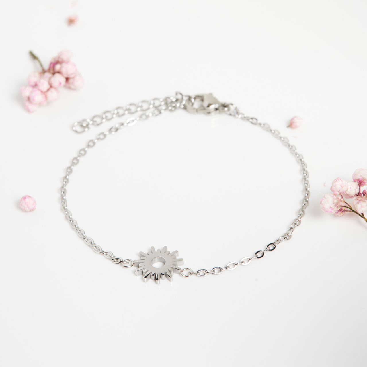 Stainless steel armband met zon