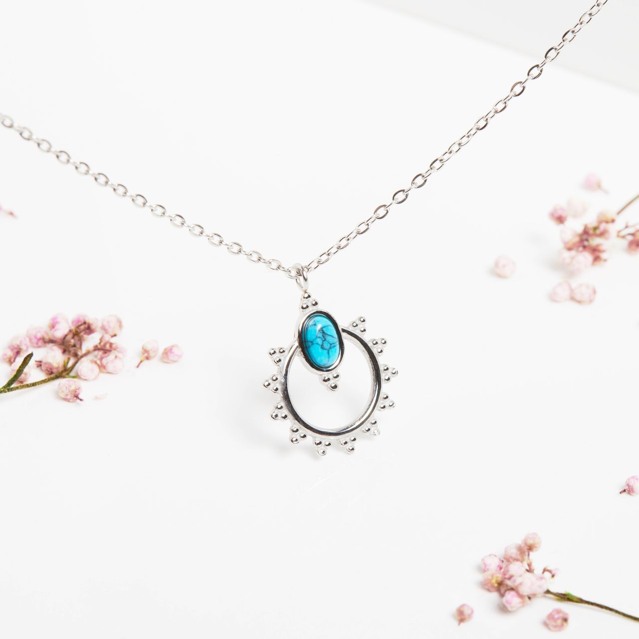 Stainless steel ketting met hanger