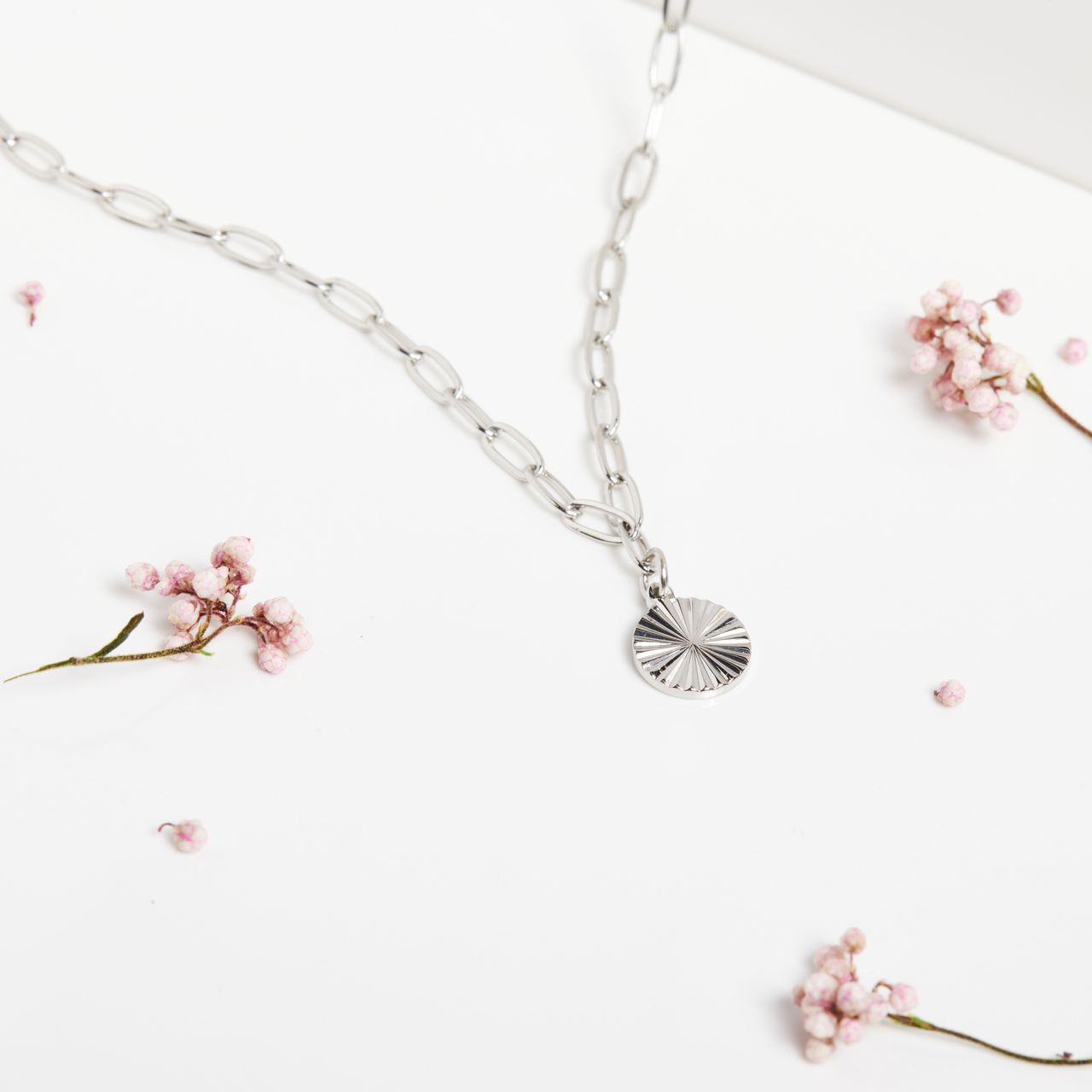 Stainless steel ketting met hanger