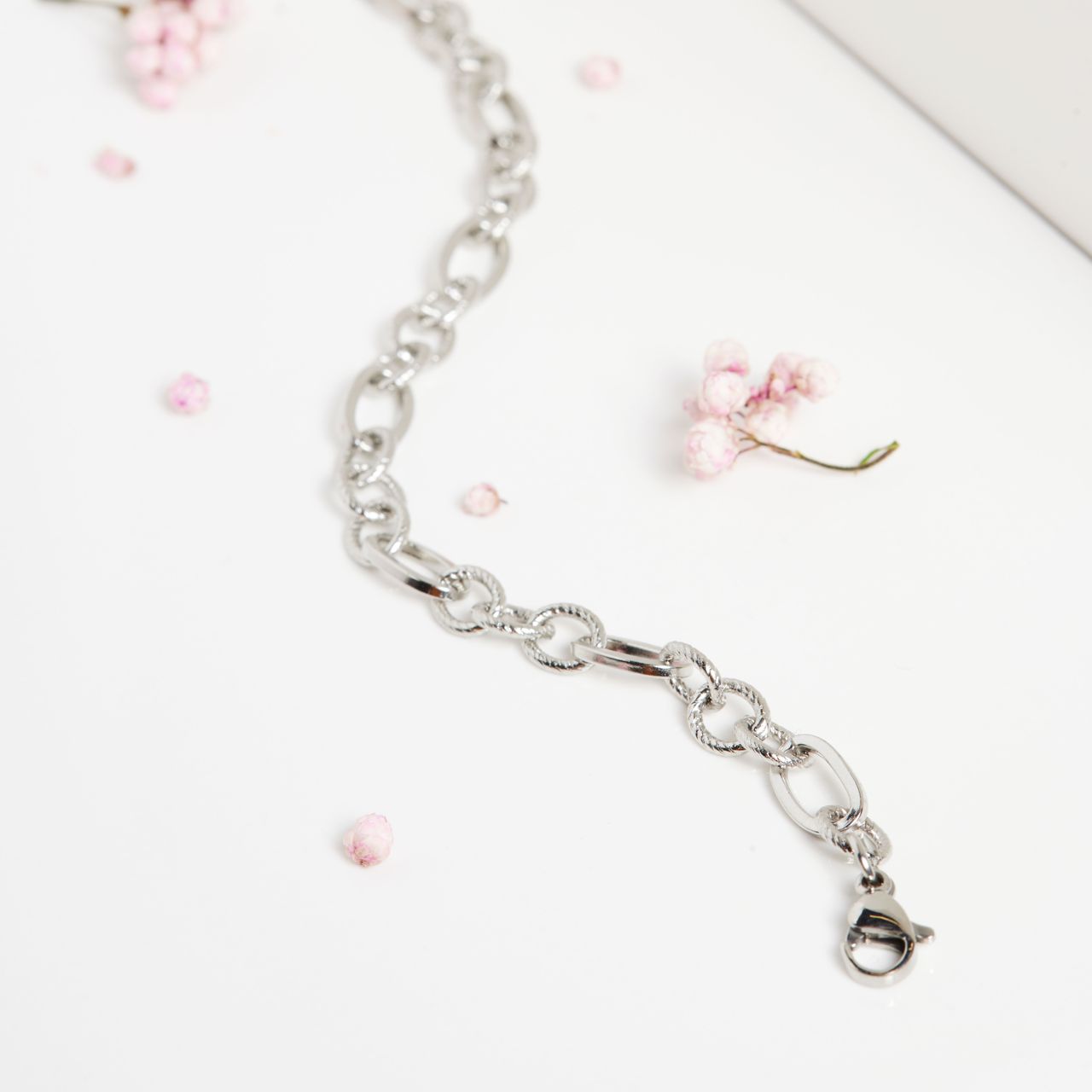 Stalen armband ovale schakels