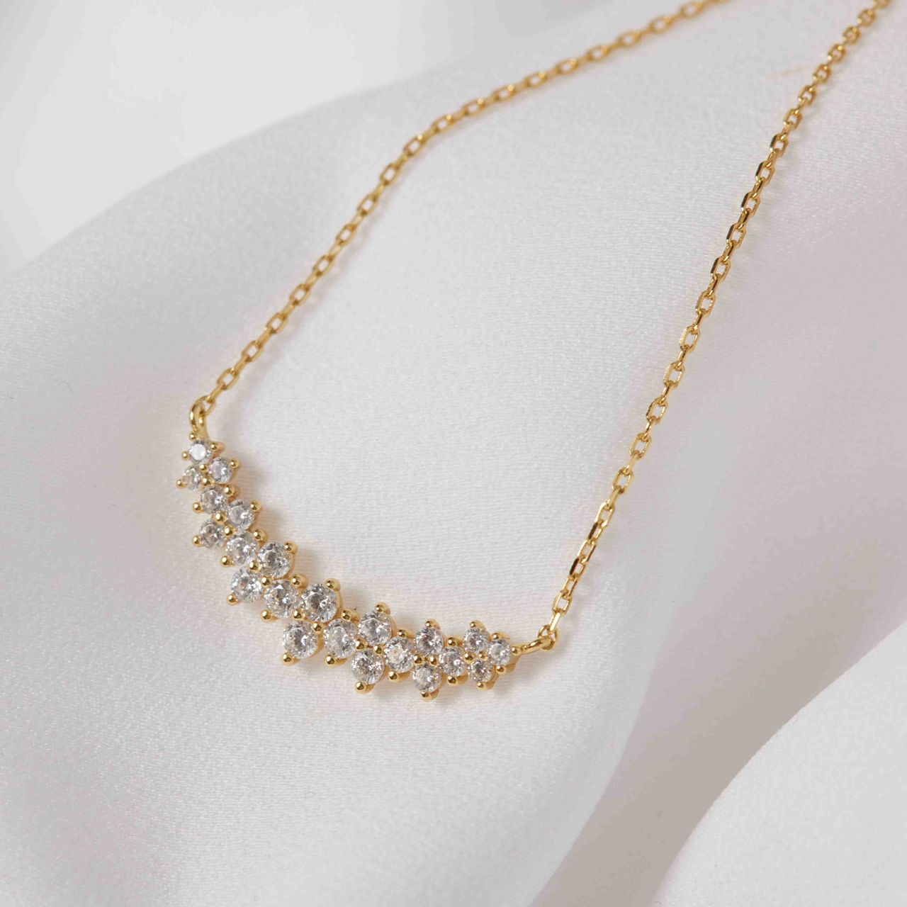 Zilveren goldplated ketting bloem zitkonia