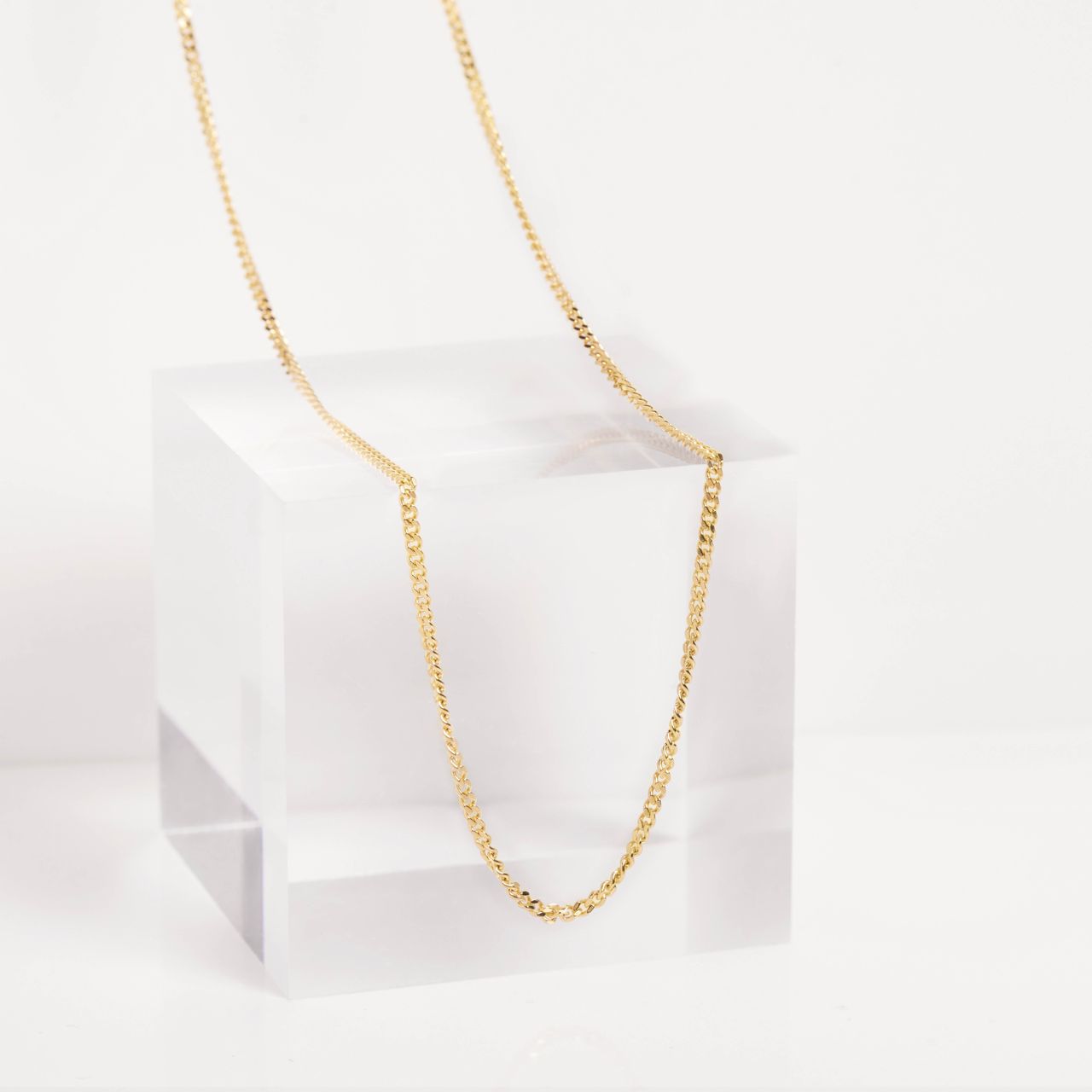 Zilveren goldplated ketting