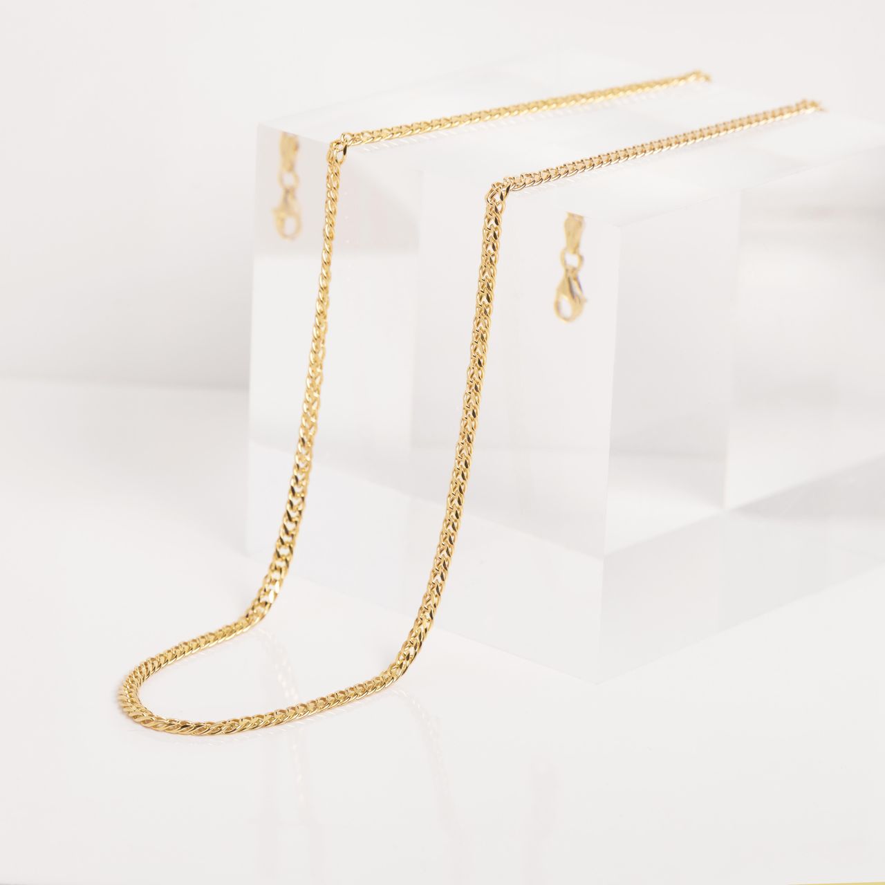 Zilveren goldplated ketting