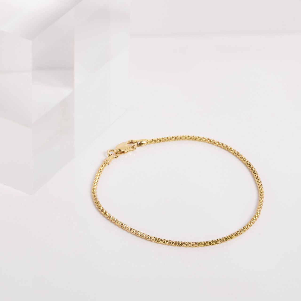 Silber 925, vergoldet, Armband, Popcorn