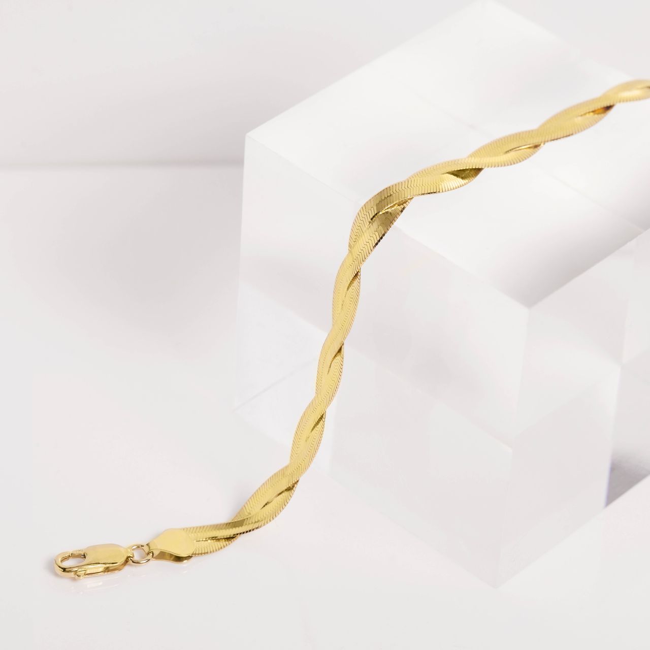 Armband, 925 Silber, vergoldet, Drehoptik