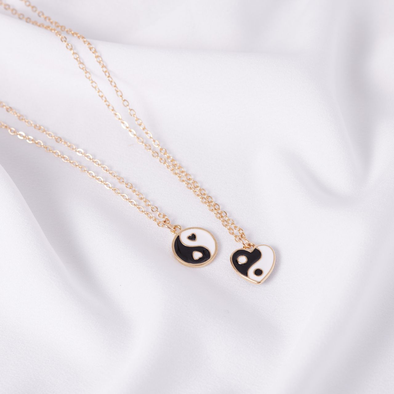 Bijoux goudkleurige ketting met hanger hart voor dames