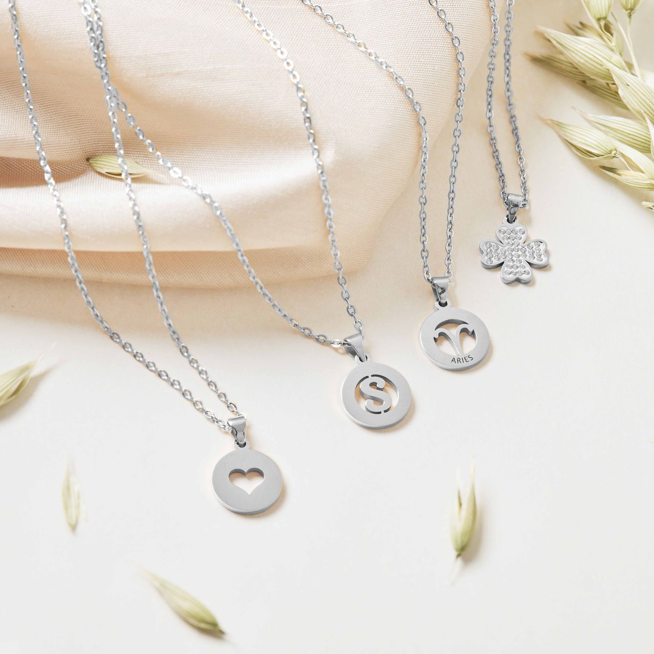 LivLiv stalen ketting met hanger levensboom voor dames