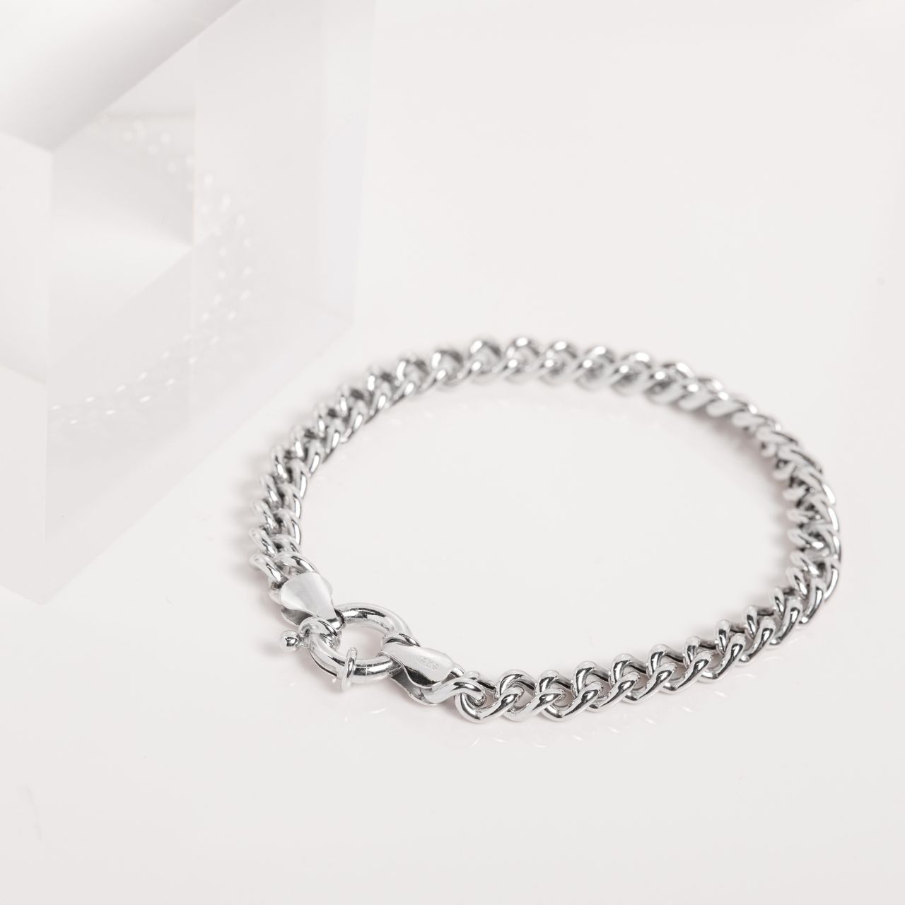Armband aus recyceltem Silber mit Gourmetgliedern