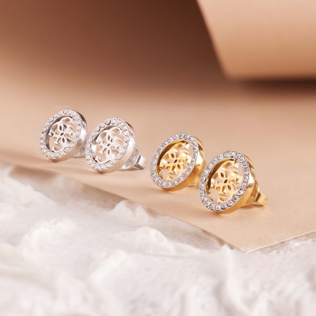 Guess stainless steel oorknoppen studs party voor dames